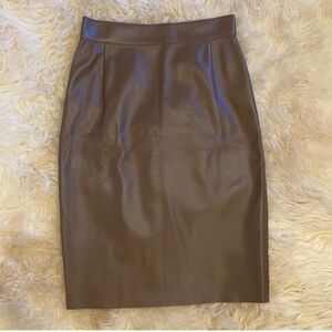 AKRIS PUNTO Real Lamb Leather Skirt - Delicious Caramel